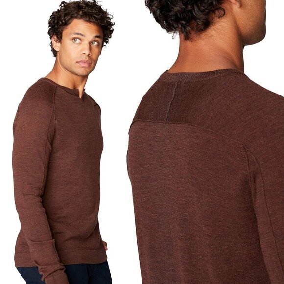 Good Man Brand | MVP V-Notch Merino Wool Sweater In Fig - Picture 11 of 11